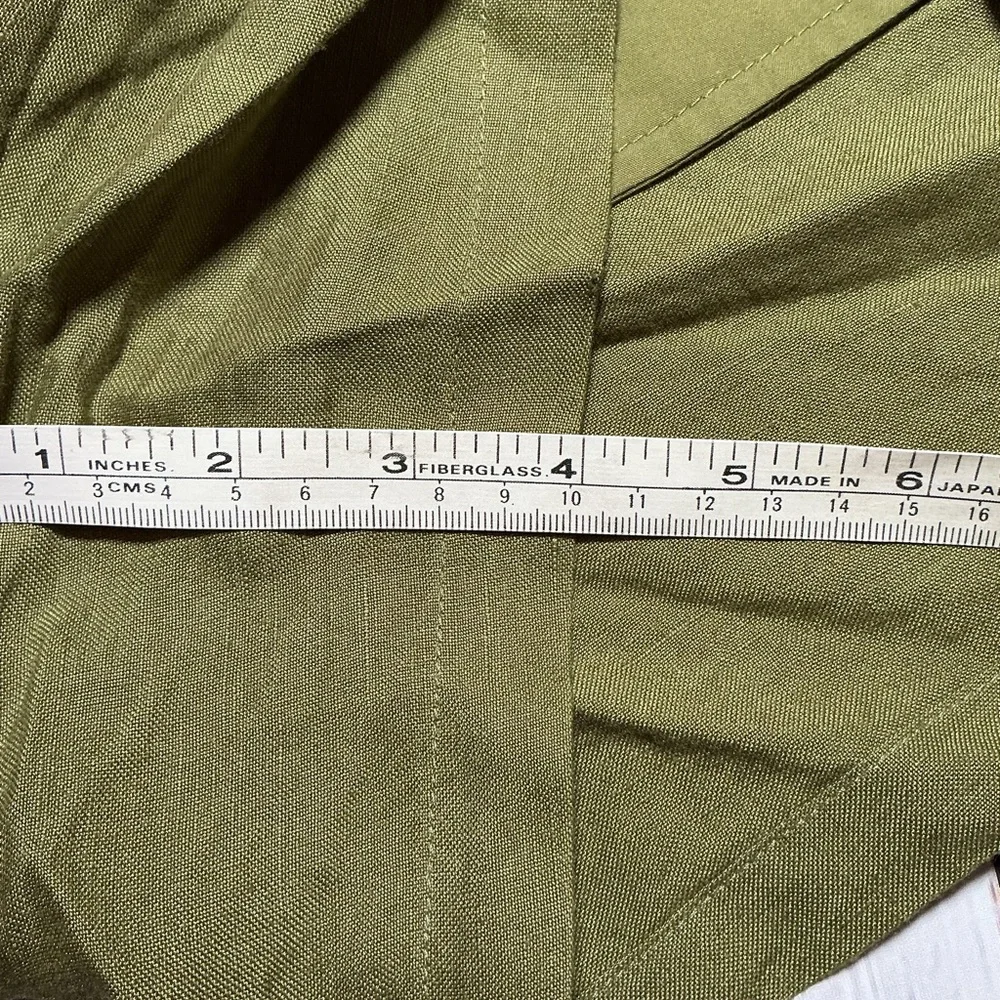 NWOT LOFT Linen blend Army Green drawstring shorts. Size XS. - Picture 9 of 9